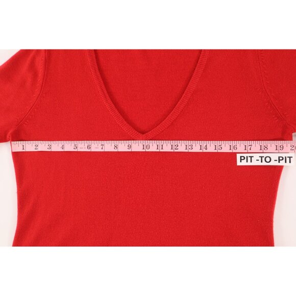 New York & Company Womens V-Neck Red Sweater Size L - Picture 6 of 12